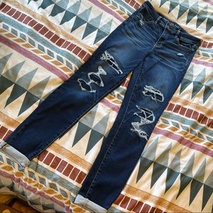 American Eagle Distressed Skinny Jean 8 x-long